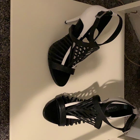 Calvin Klein Shoes - Calvin Klein black and white heels size 9